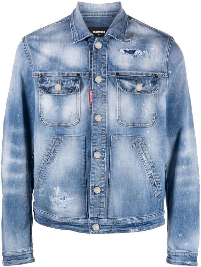 Dsquared2 Denim jack Blauw