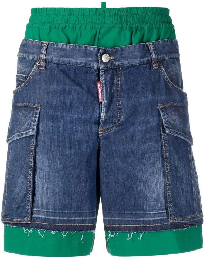 Dsquared2 Denim shorts Blauw