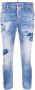 Dsquared2 distressed cropped jeans Blauw - Thumbnail 1