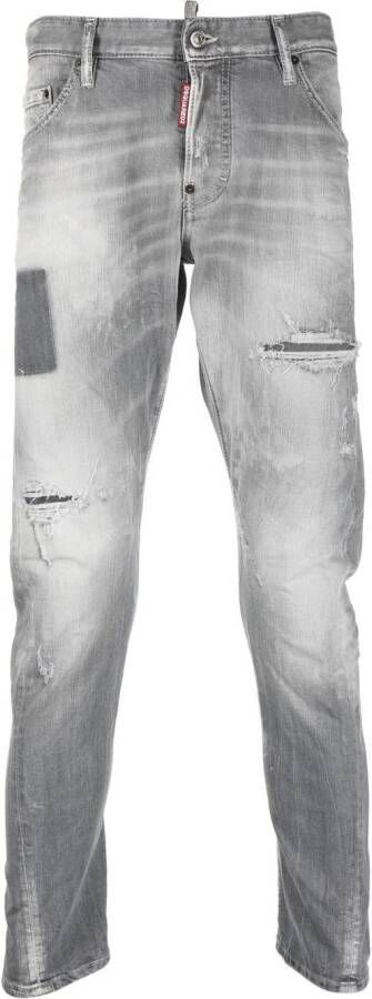 Dsquared2 distressed-effect slim-fit jeans Grijs