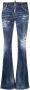 Dsquared2 distressed flared jeans Blauw - Thumbnail 1