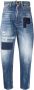 Dsquared2 distressed patchwork cropped jeans Blauw - Thumbnail 1