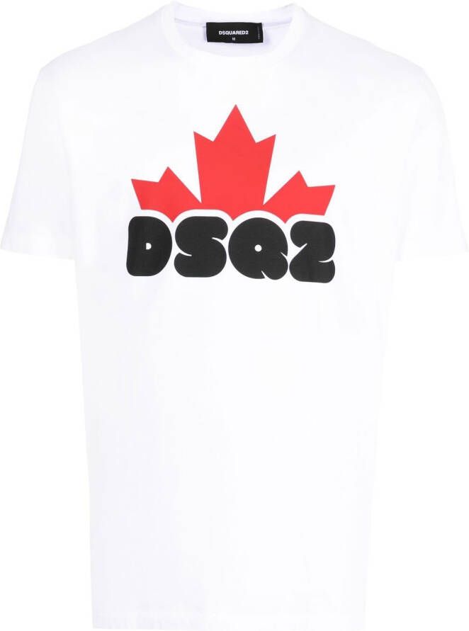 DSQUARED2 DSQ2-print short-sleeve T-shirt Wit