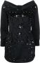 DSQUARED2 embellished off-shoulder minidress Zwart - Thumbnail 1