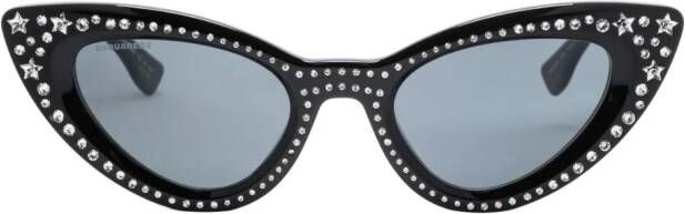 DSQUARED2 EYEWEAR Zonnebril met cat-eye montuur Zwart