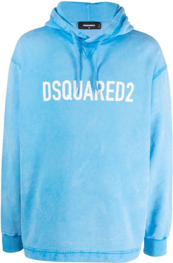 Dsquared2 Fleece hoodie Blauw