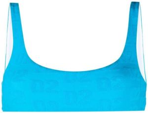 Dsquared2 Bikinitop met logo Blauw