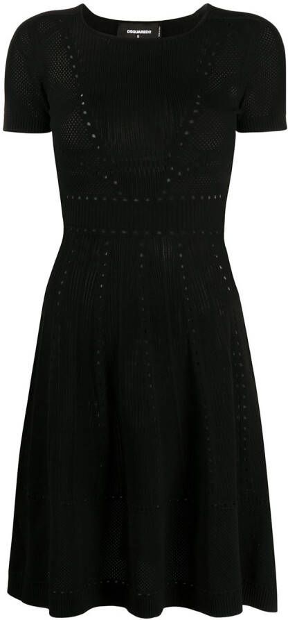 DSQUARED2 Gebreide mini-jurk Zwart