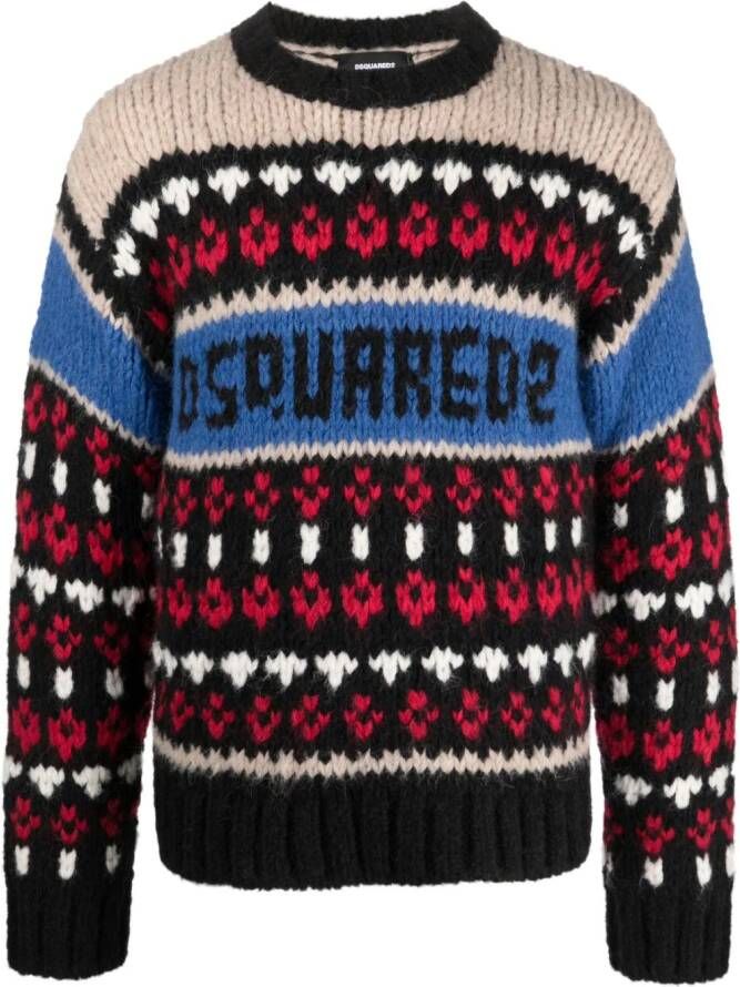 DSQUARED2 Gehaakte trui Zwart