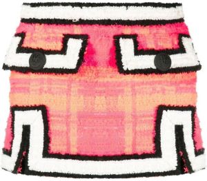 Dsquared2 geometric tweed mini skirt Roze