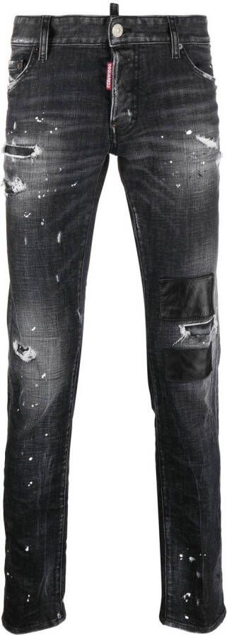 DSQUARED2 Gerafelde jeans Zwart