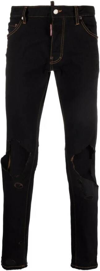 DSQUARED2 Gerafelde jeans Zwart