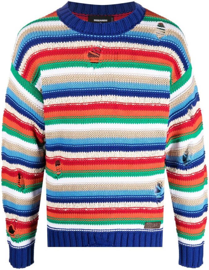 Dsquared2 Gestreepte sweater Blauw