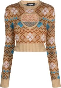 Dsquared2 Gestreepte sweater Bruin