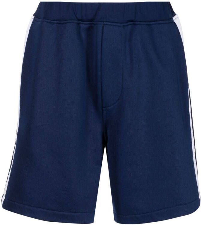 DSQUARED2 Gestreepte trainingsshorts Blauw
