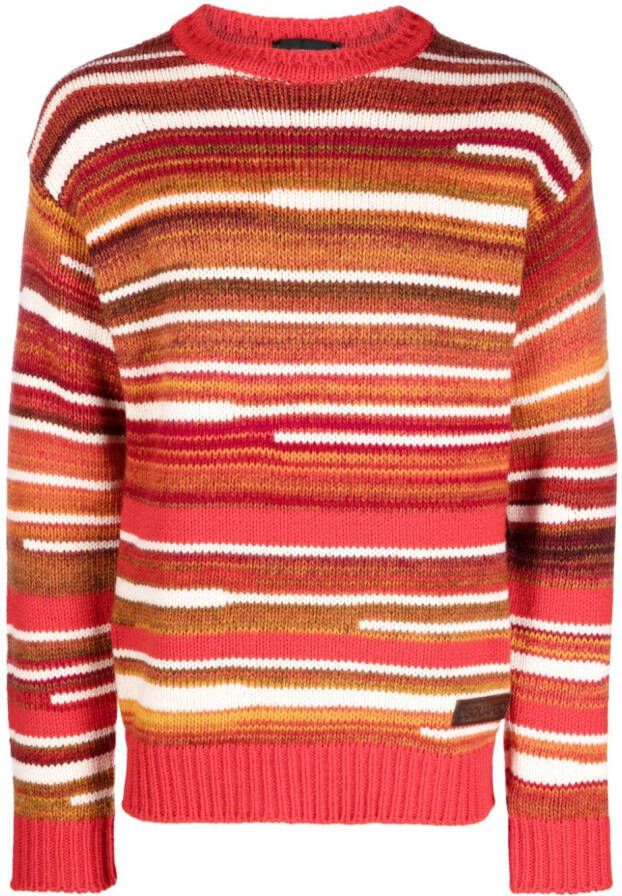 DSQUARED2 Gestreepte trui Rood