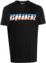DSQUARED2 glitter logo-print T-shirt Zwart - Thumbnail 1