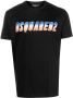 Dsquared2 glitter logo-print T-shirt Zwart - Thumbnail 1