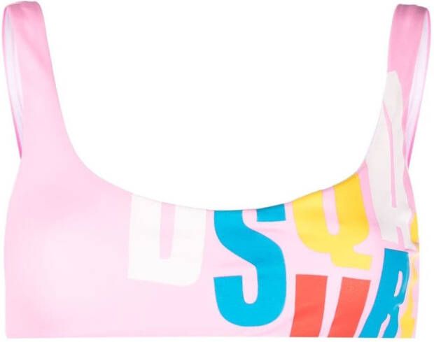 Dsquared2 Bikini met logoprint Roze