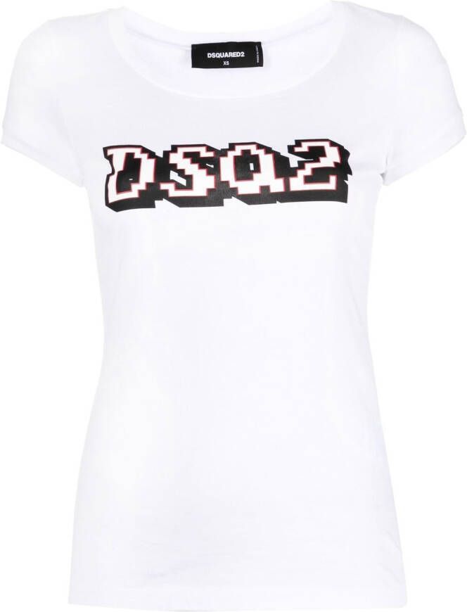 Dsquared2 graphic-print cotton T-shirt Wit