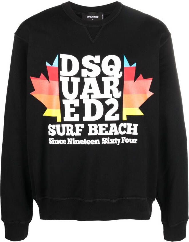 DSQUARED2 Sweater met grafische print Zwart