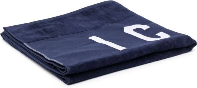 Dsquared2 Handdoek met logoprint Blauw