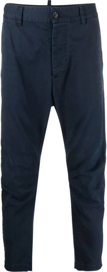 Dsquared2 High waist chino Blauw