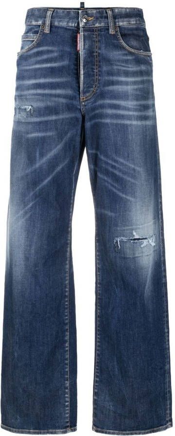 Dsquared2 high waist wide-leg jeans Blauw