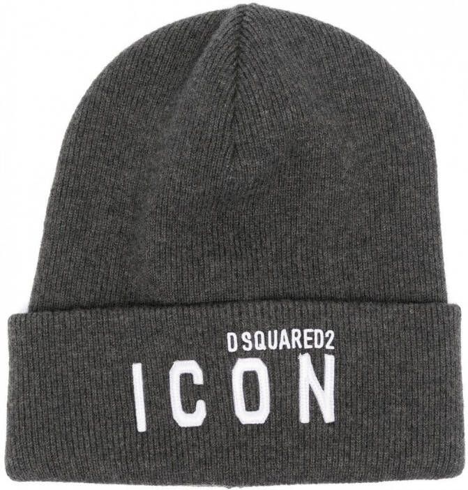 Dsquared2 Hoed met geborduurd logo Grijs