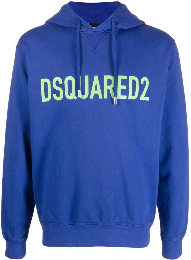 Dsquared2 Hoodie met logoprint Blauw