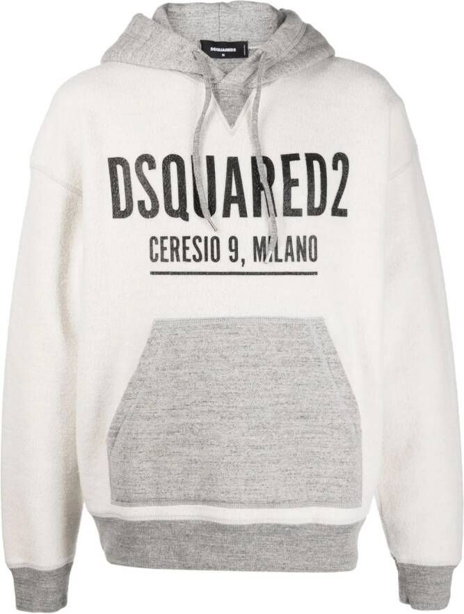 DSQUARED2 Hoodie met logoprint Grijs