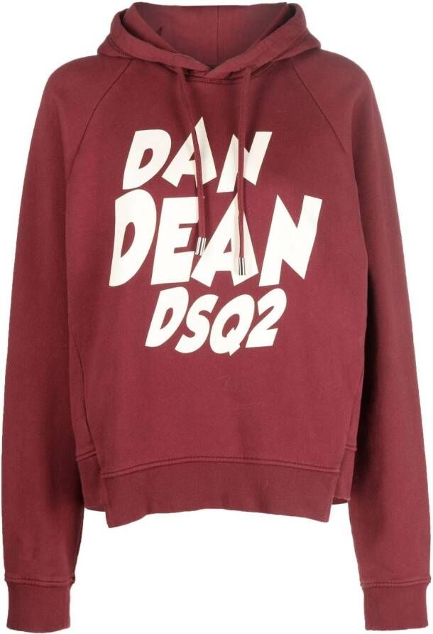 Dsquared2 Hoodie met logoprint Rood