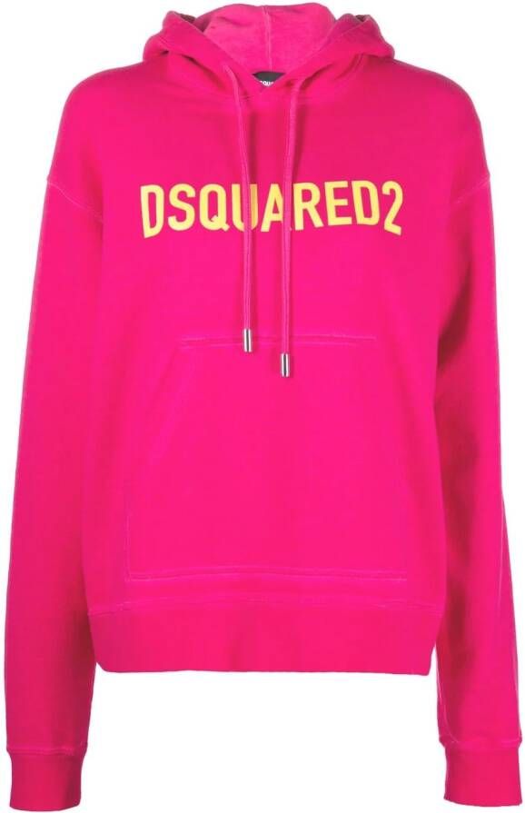 Dsquared2 Hoodie met logoprint Roze