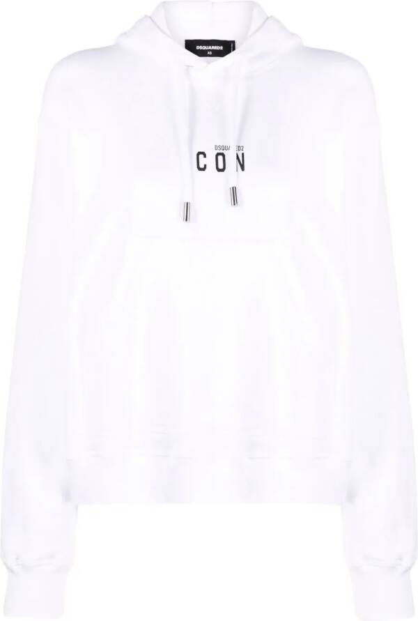 DSQUARED2 Hoodie met logoprint Wit