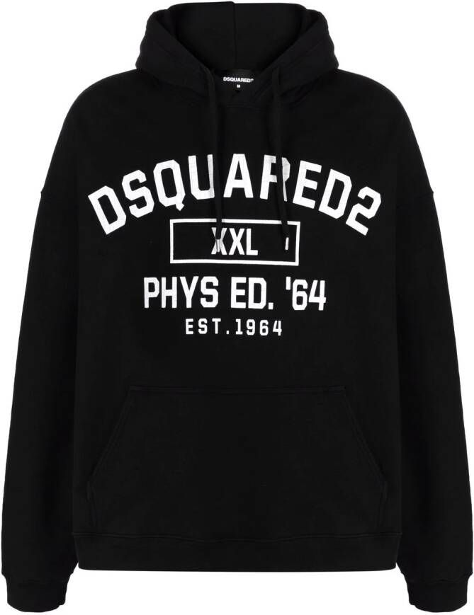 DSQUARED2 Hoodie met logoprint Zwart