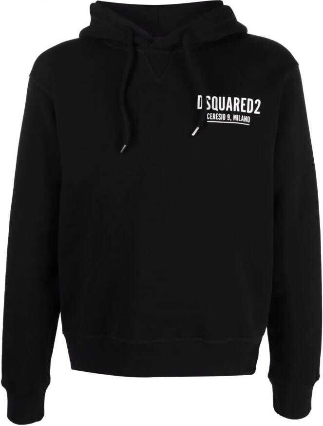 DSQUARED2 Hoodie met logoprint Zwart