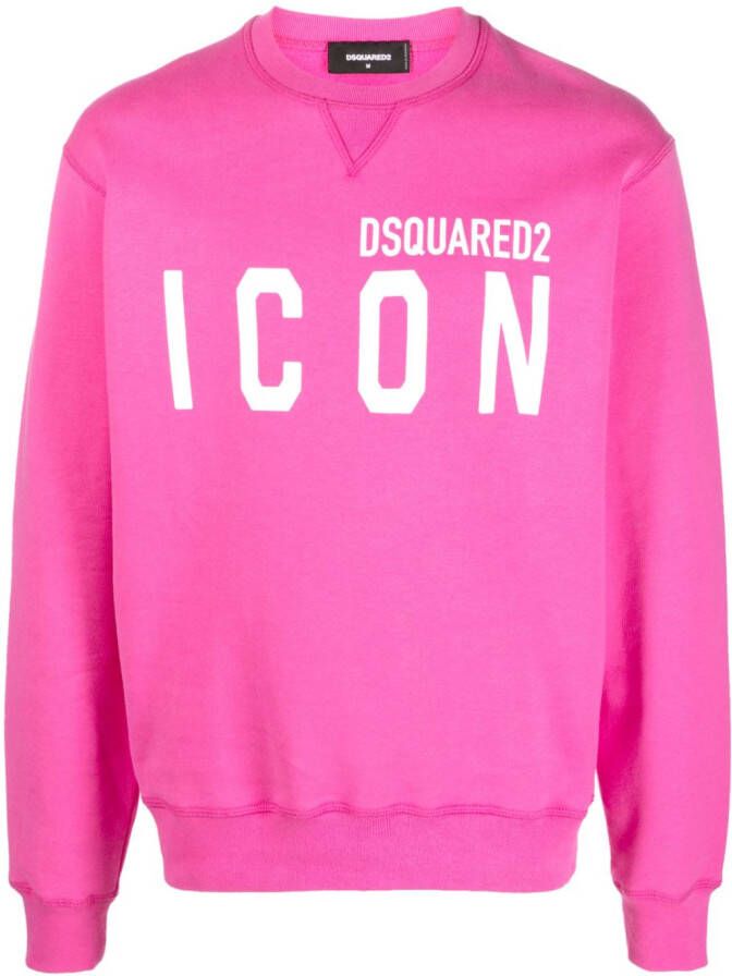 Dsquared2 Sweater met Icon-logoprint Roze