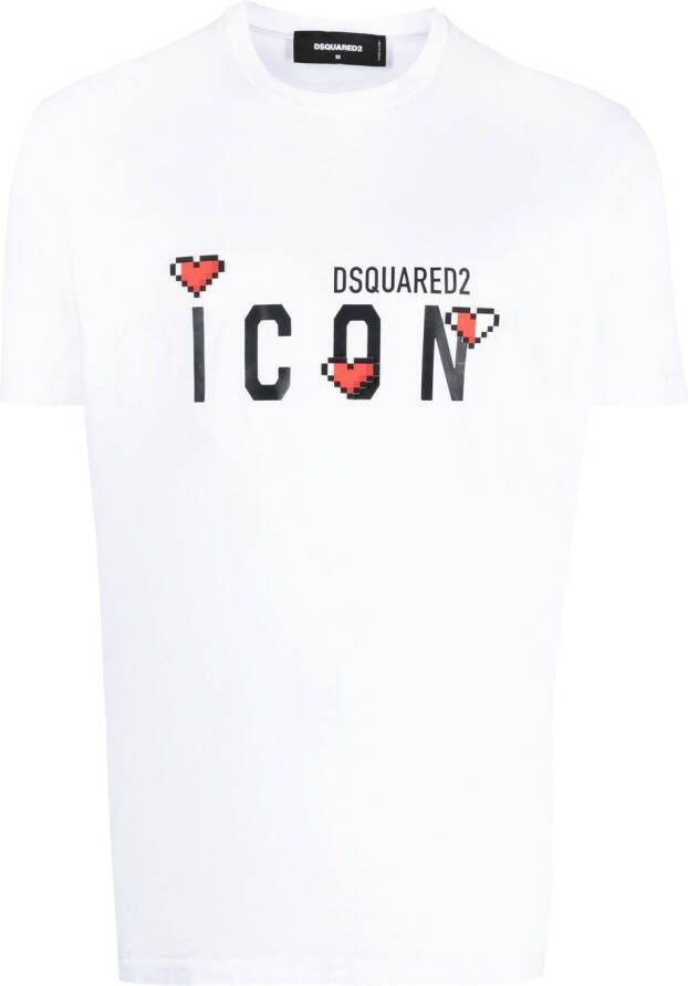 DSQUARED2 Icon logo-print T-shirt Wit