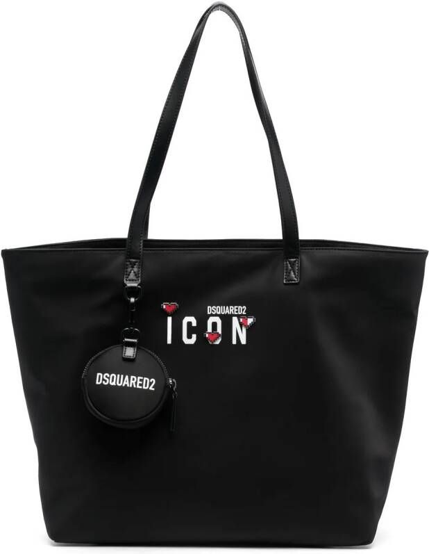Dsquared2 Icon logo-print tote bag Zwart