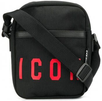 Dsquared2 Icon messenger tas Zwart