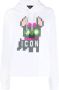 DSQUARED2 Icon pixelated-print hoodie Wit - Thumbnail 1