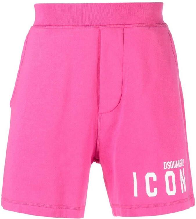Dsquared2 Icon-print cotton shorts Roze
