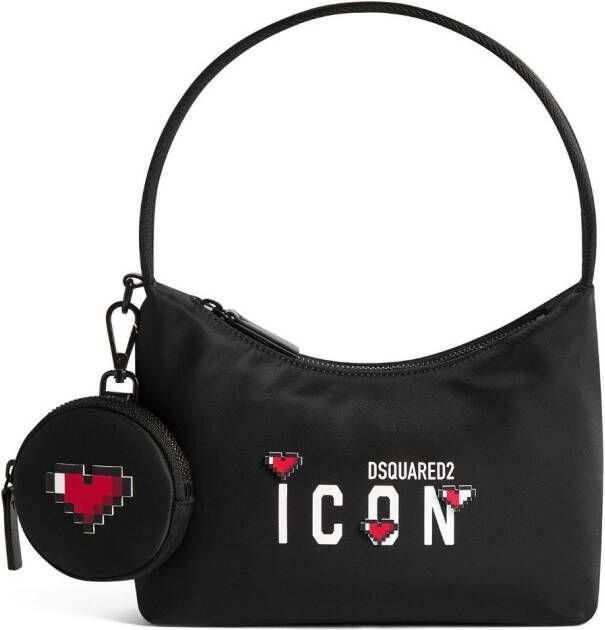Dsquared2 Icon-print heart-motif tote bag Zwart