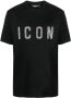 DSQUARED2 Icon studded T-shirt Zwart - Thumbnail 1