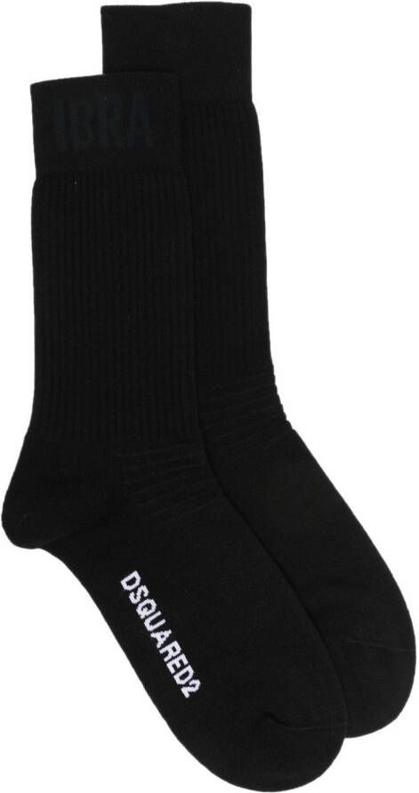 Dsquared2 Intarsia sokken Zwart