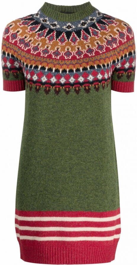 DSQUARED2 Intarsia sweaterjurk Groen