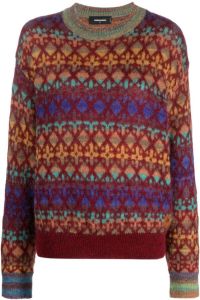 Dsquared2 Intarsia trui Rood