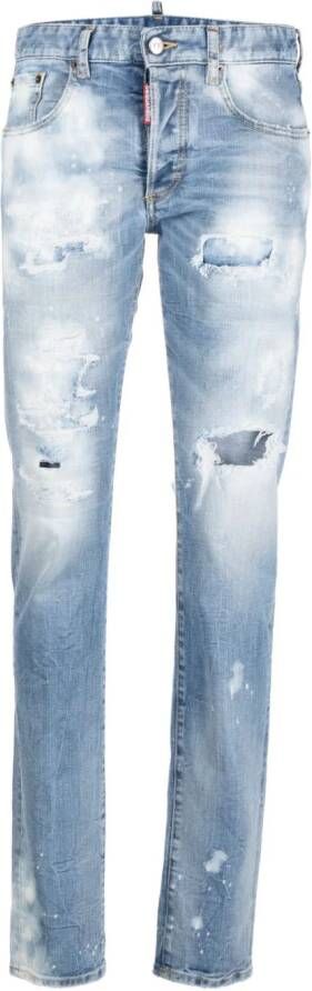 Dsquared2 Jeans met gerafeld-effect Blauw
