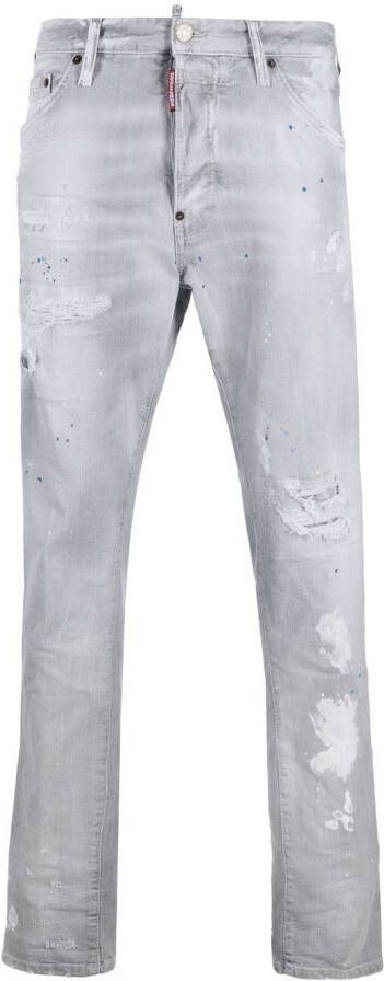 DSQUARED2 Jeans met geribbeld detail Grijs