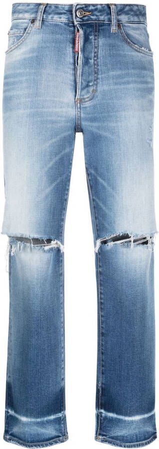 Dsquared2 Jeans met gescheurd detail Blauw